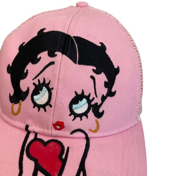Bio-Domes Rare Betty Boop Pink Embroidered Salesman Sample Snapback Hat - Picture 2 of 10